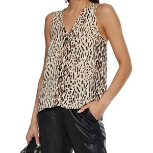 Joie Tadita Leopard Twill Sleveless Top